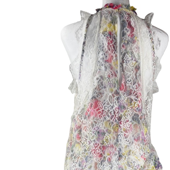Anthropologie Sleeveless Lace-Back Tiered Mini Dress – Feminine, Flowy & Flatter - Picture 6 of 16